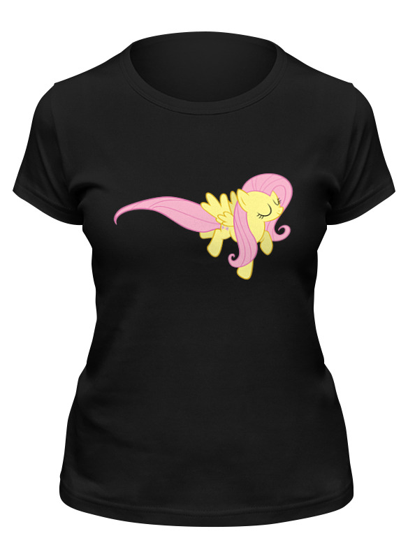 

Футболка женская Printio My little pony fluttershy 23 черная M, My little pony fluttershy 23