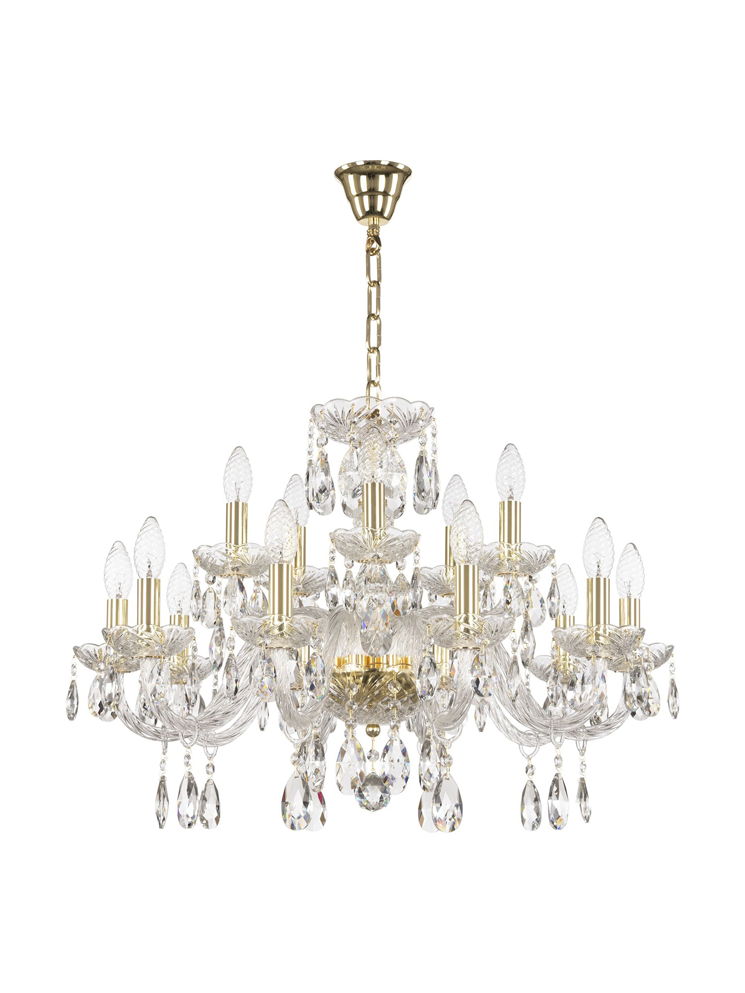 

Люстра подвесная хрустальная 117/10+5/240 G Bohemia Ivele Crystal, 117/10+5/240 G