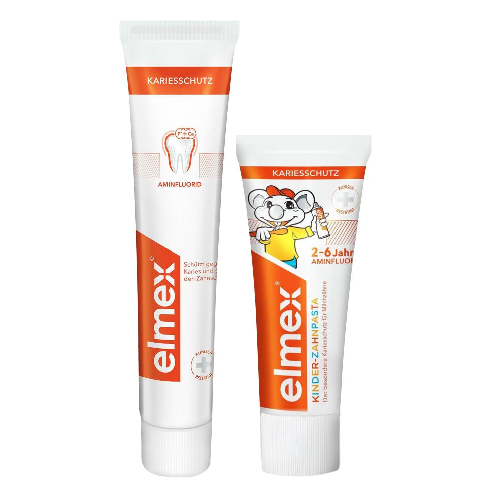 Набор Зубных паст Elmex Children's для детей 2-6 лет 50 мл.  Защита от кариеса 75
