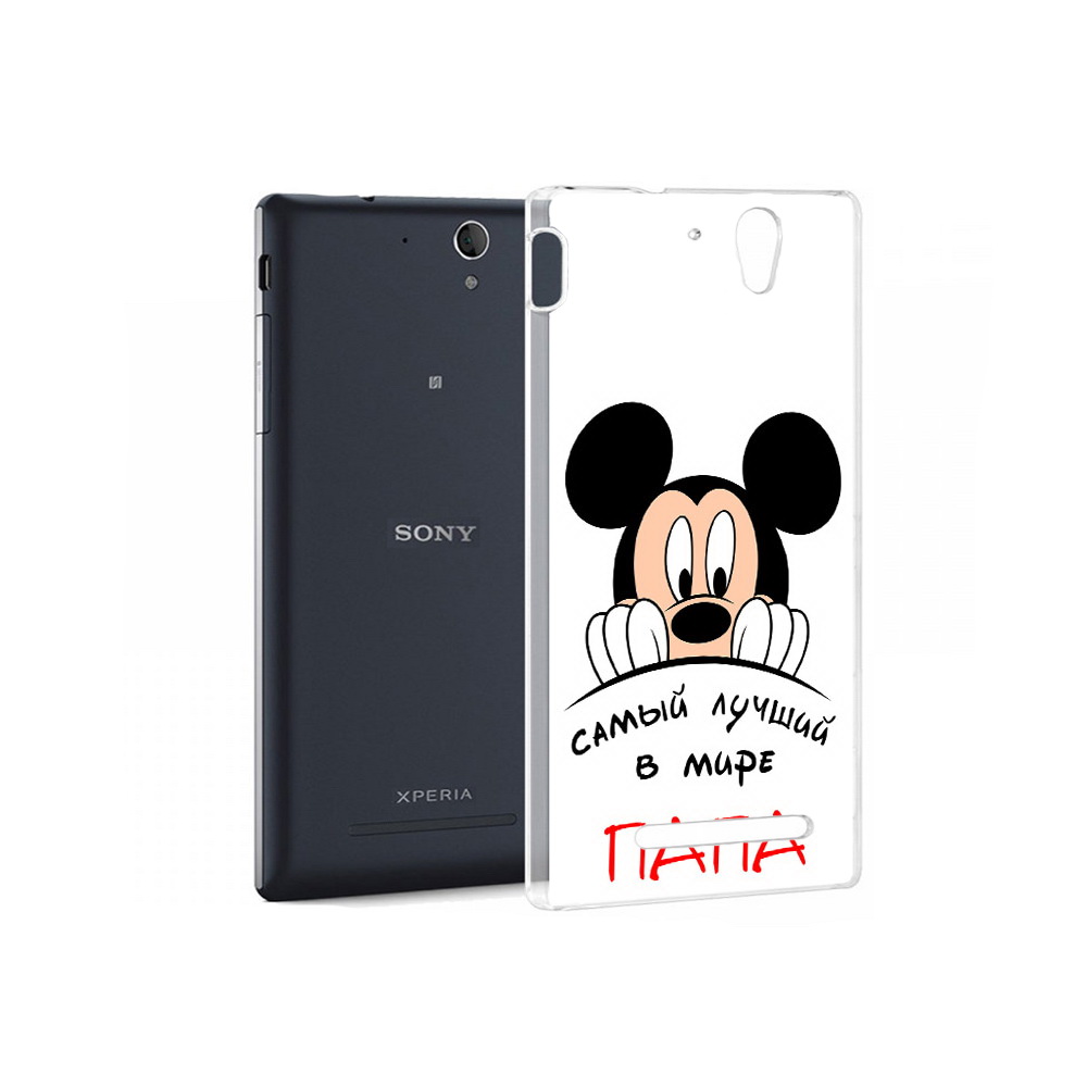 

Чехол MyPads Tocco для Sony Xperia C5 Ultra Самай лучший папа Микки Маус (PT16261.253.151), Прозрачный, Tocco