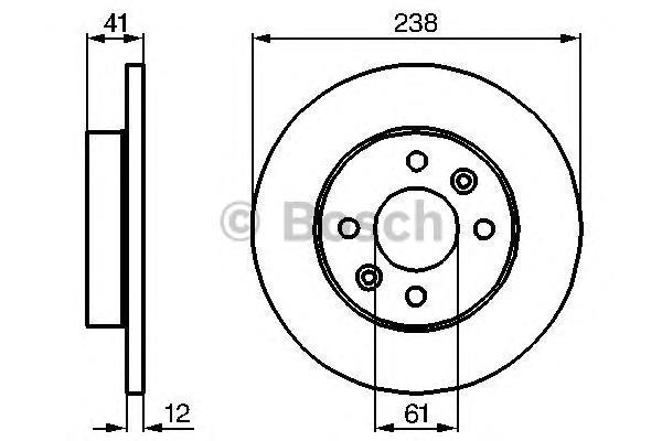 

0 986 478 105 диск тормозной передний Renault Clio/R19/R21 1.2-1.9D 86>