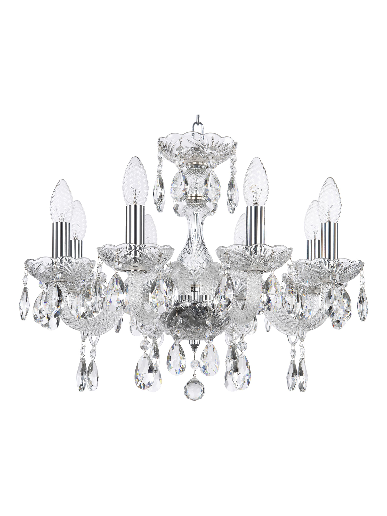 

Люстра подвесная хрустальная 117/8/165 Ni Bohemia Ivele Crystal, 117/8/165 Ni