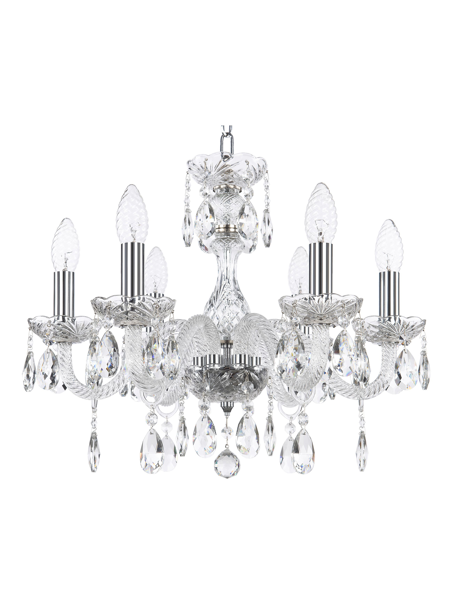 

Люстра подвесная хрустальная 117/6/165 Ni Bohemia Ivele Crystal, 117/6/165 Ni