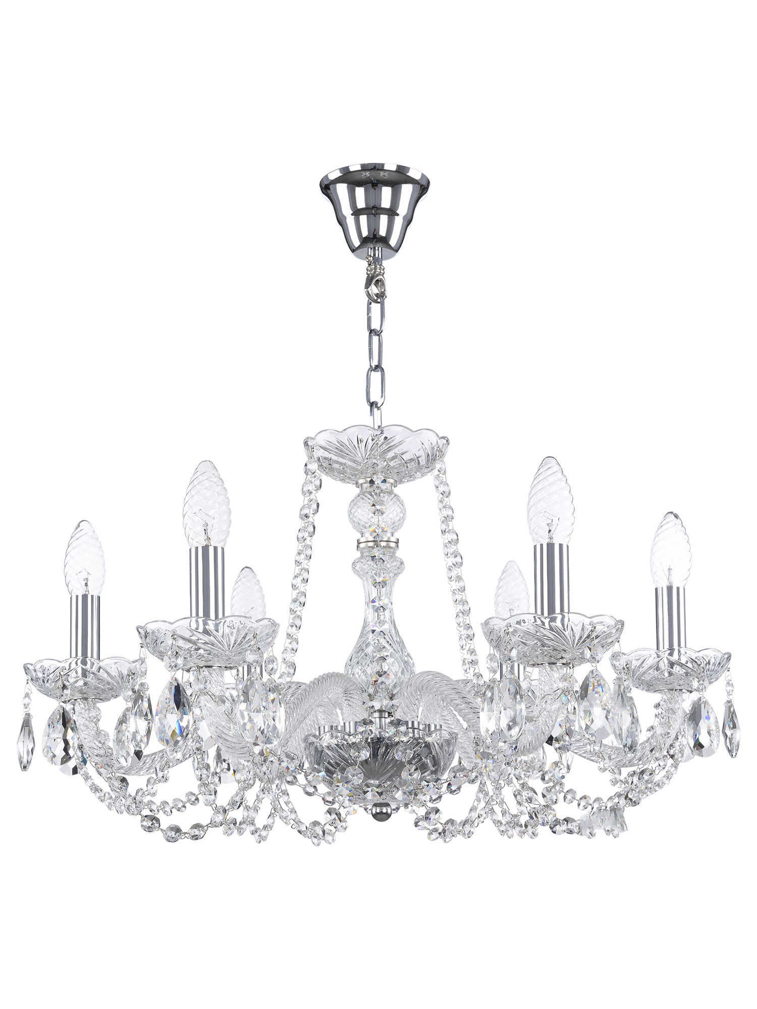 

Люстра подвесная хрустальная 119/6/200 Ni Bohemia Ivele Crystal, 119/6/200 Ni