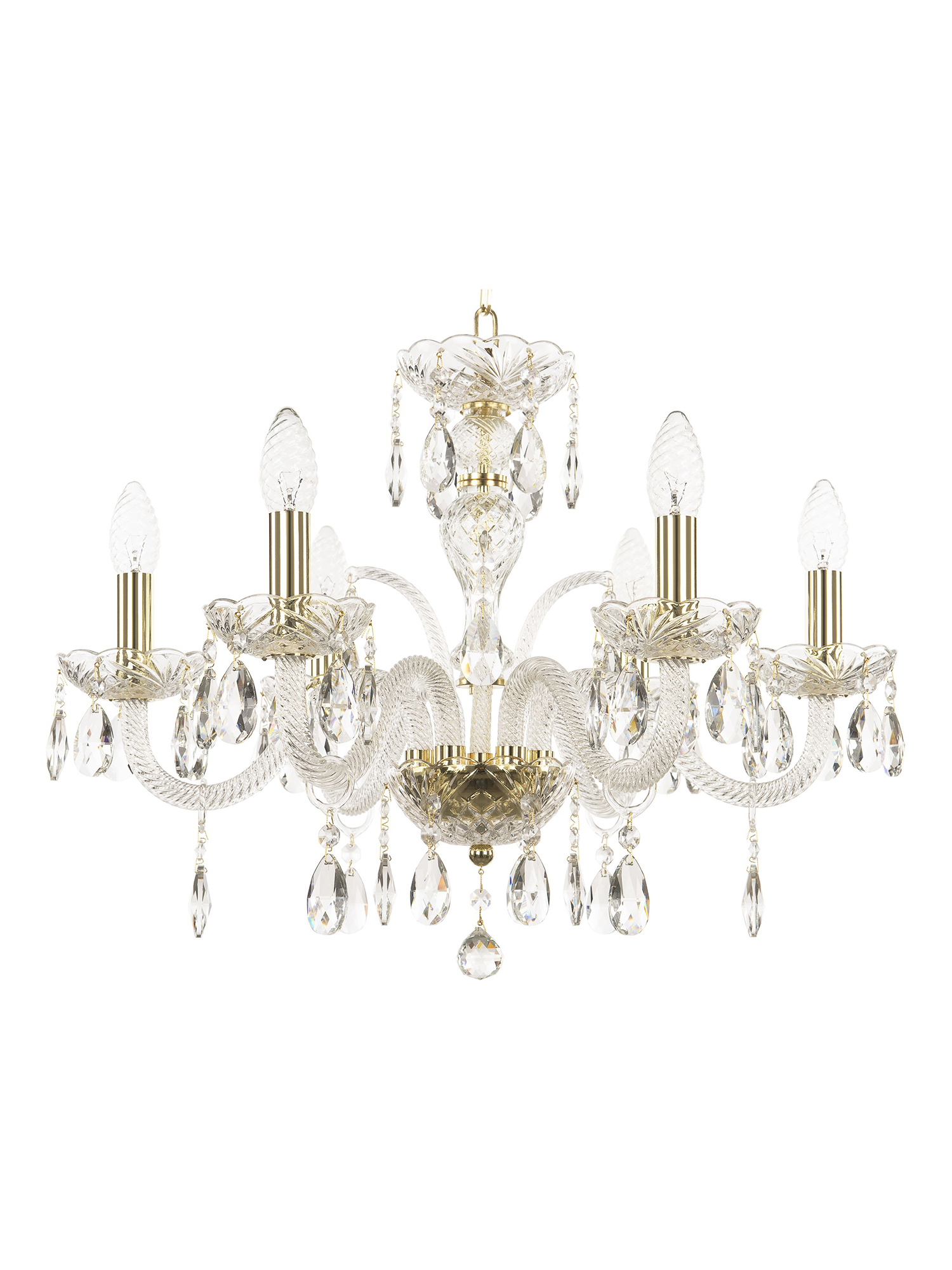 

Люстра подвесная хрустальная 118/6/195 G Bohemia Ivele Crystal, 118/6/195 G