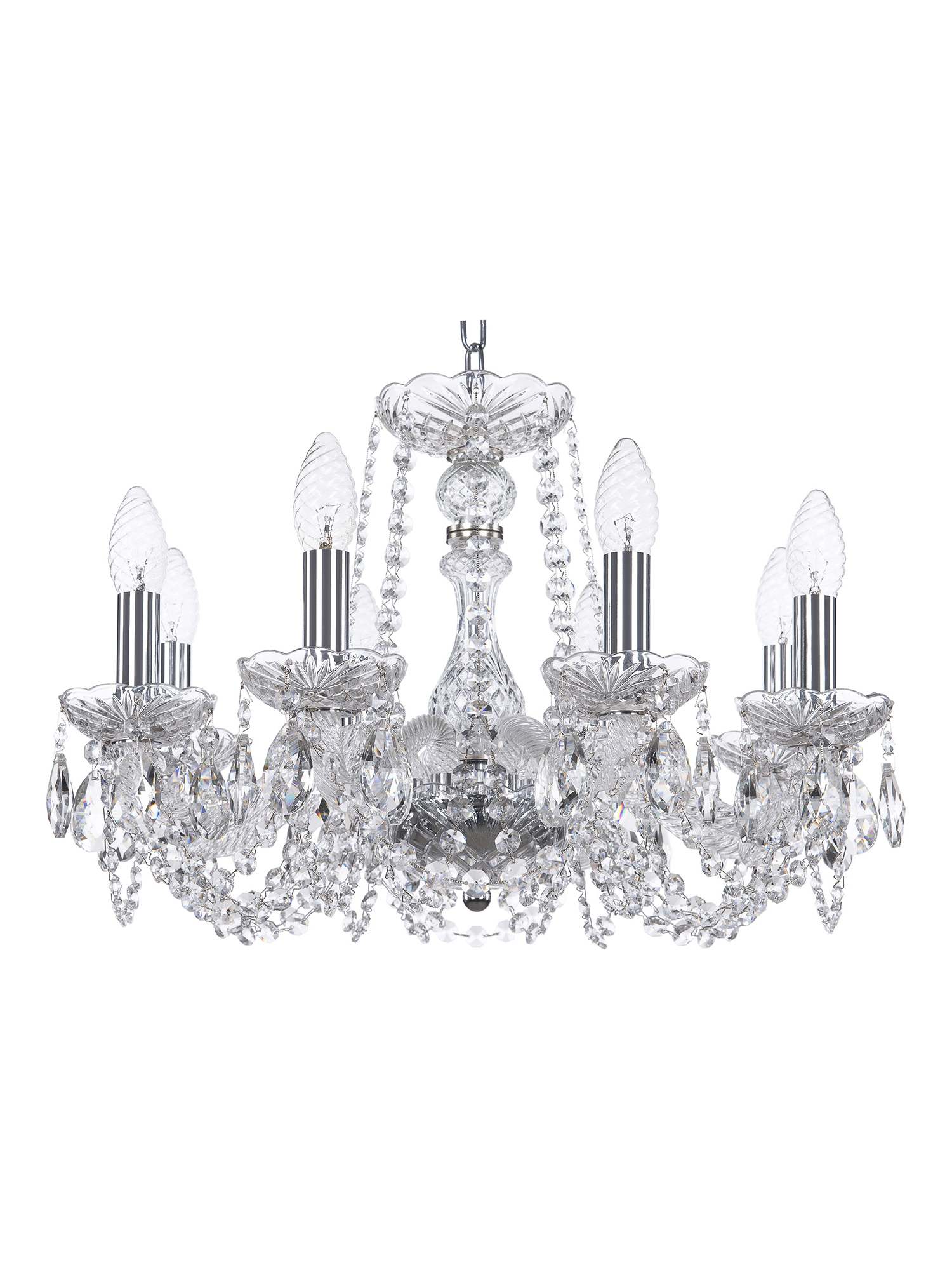 

Люстра подвесная хрустальная 119/8/165 Ni Bohemia Ivele Crystal, 119/8/165 Ni
