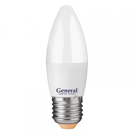Лампа LED 12W E27 6500K свеча GENERAL