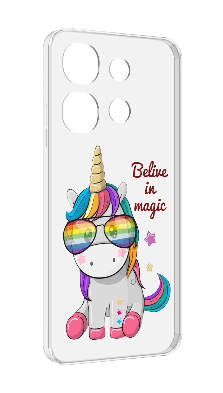 Чехол MyPads верю-в-магию детский для Tecno Spark Go 2023 (BF7) / Tecno Smart 7 противо...