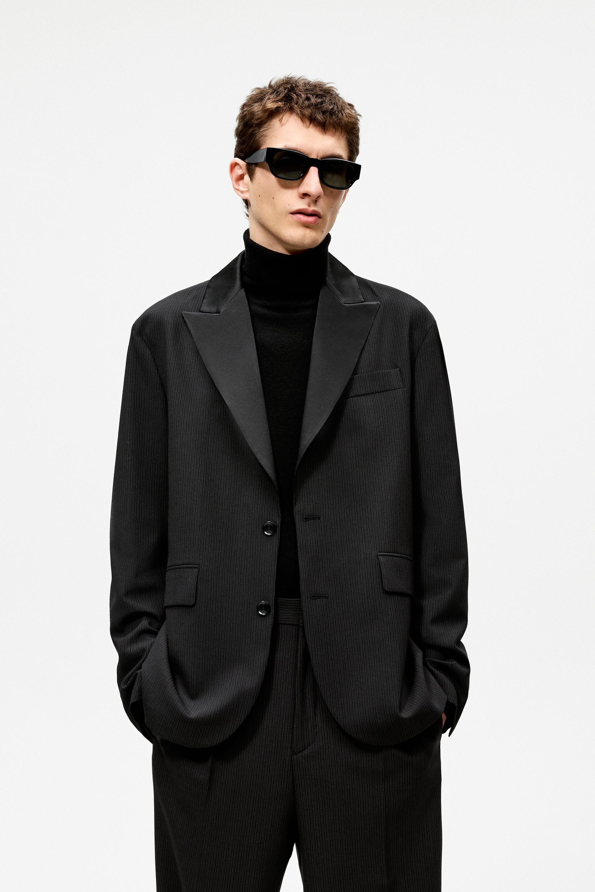 

Блейзер мужской ZARA 06774023 черный 54 RU (доставка из-за рубежа), 06774023