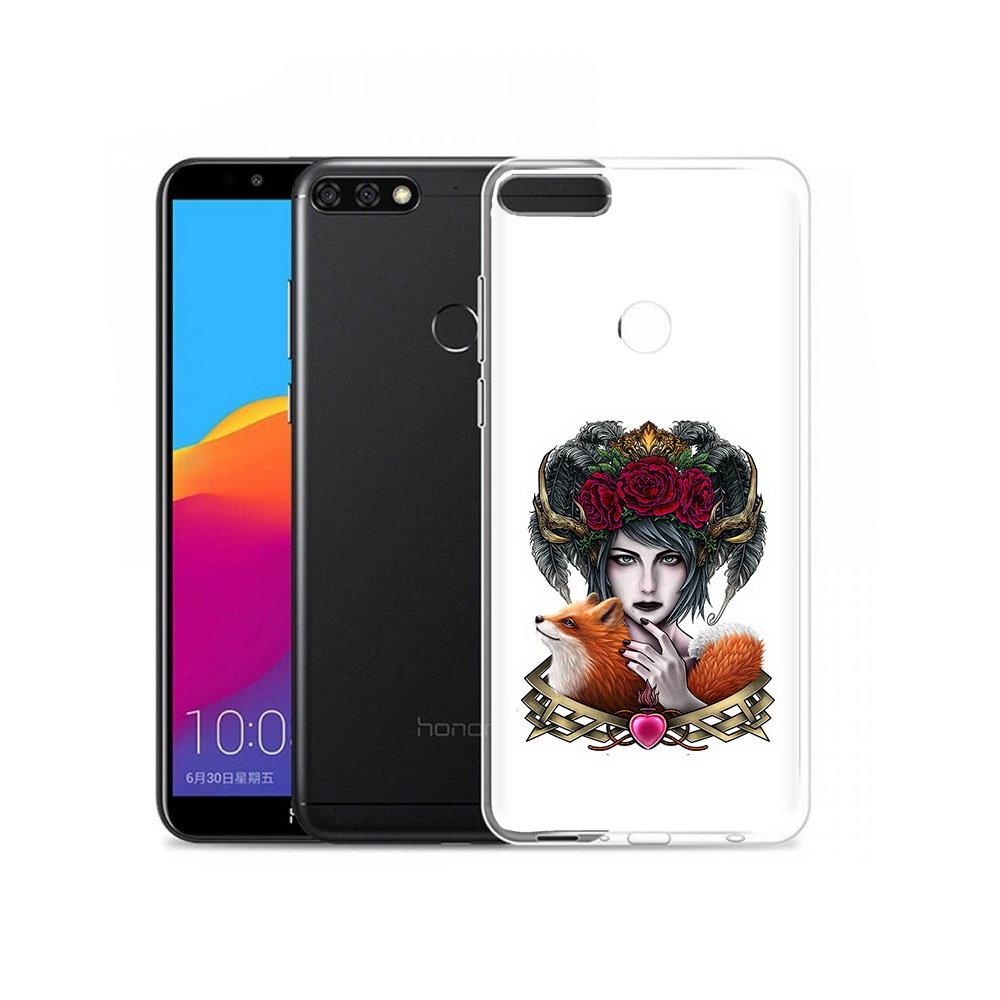 

Чехол MyPads Tocco для Honor 7C Pro девушка с лисой (PT113786.47.314), Прозрачный, Tocco
