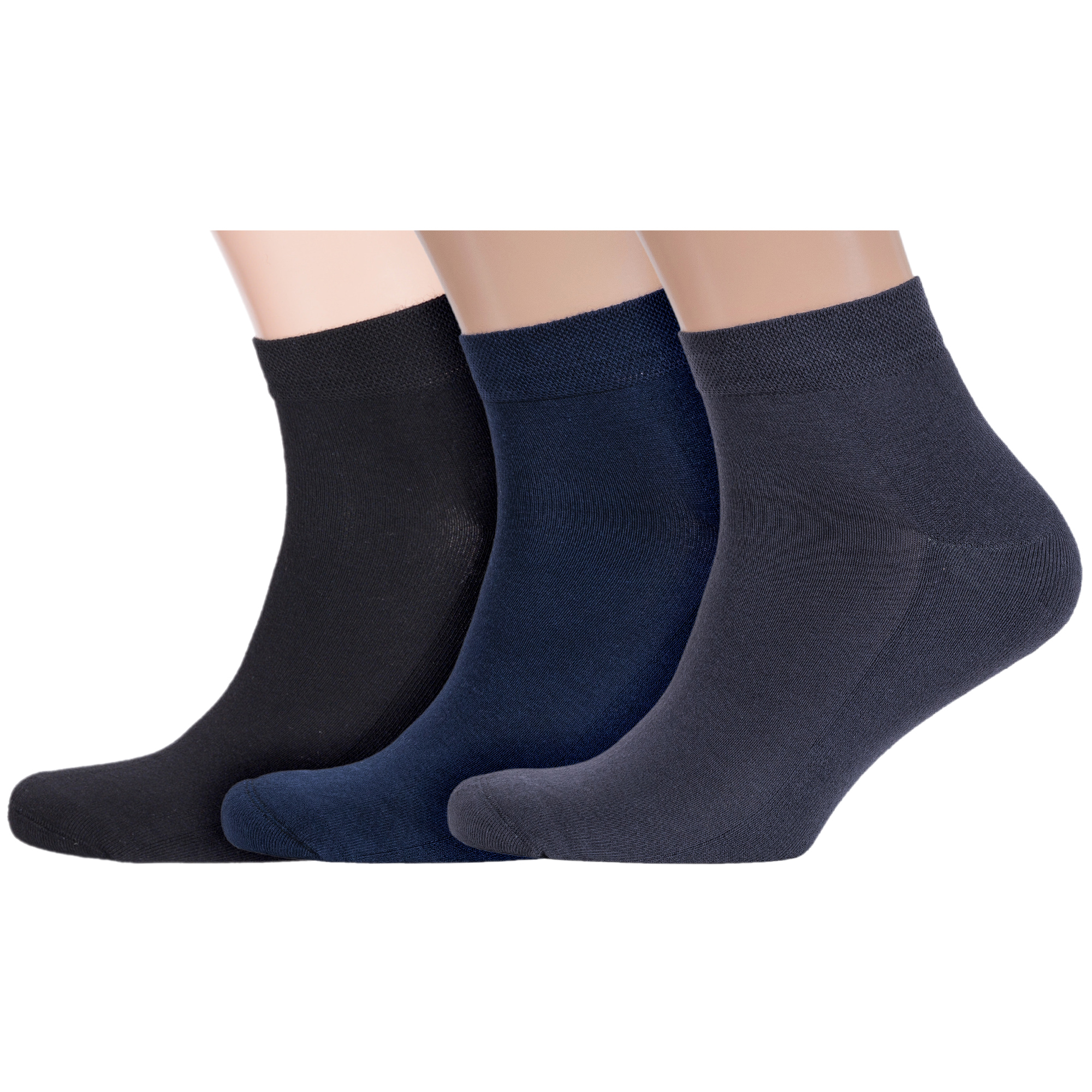 

Комплект носков мужских Rusocks 3-М-1333 черных; серых; синих 25-27, 3-М-1333