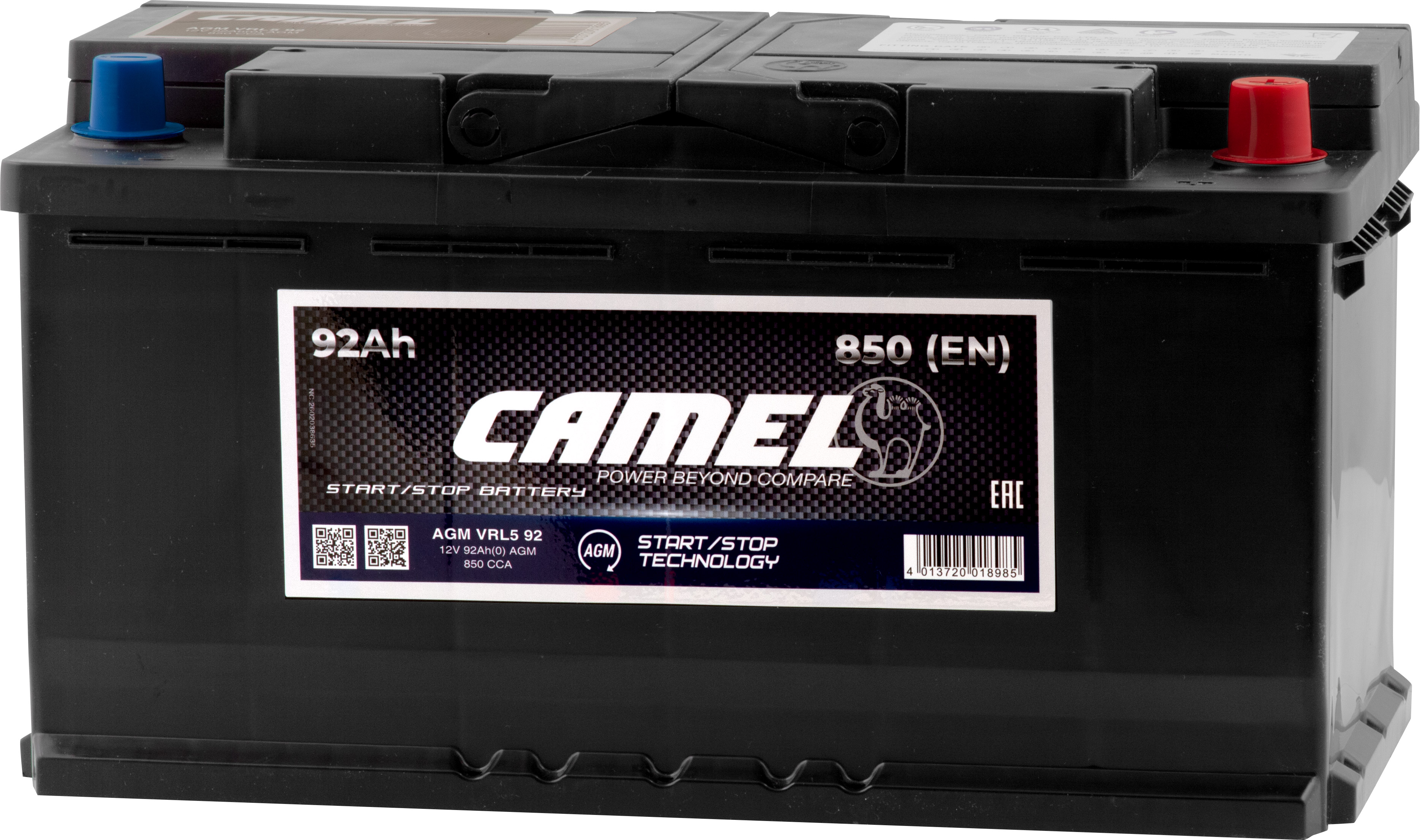

Аккумулятор для автомобиля CAMEL 92 Ач 850 А обратная полярность