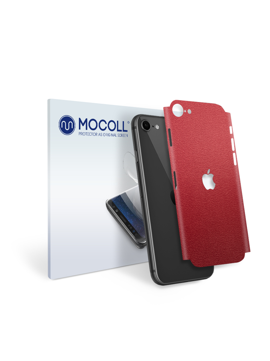 

Пленка защитная MOCOLL для задней панели Apple iPhone 8 PLUS Кожа Красная