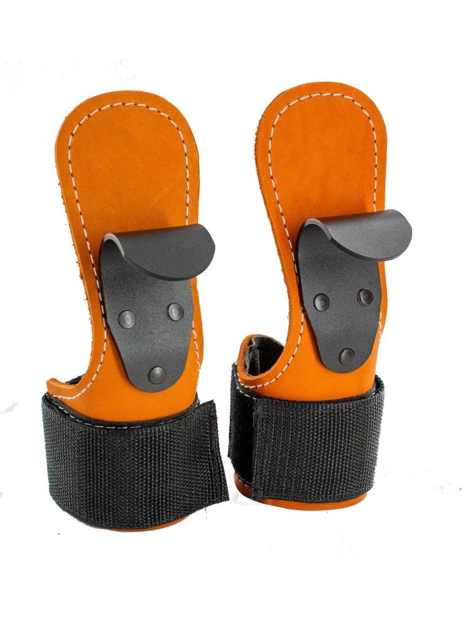 

Лямки с крюком Rekoy FG006 кожаные, оранжевые, Оранжевый, FG006