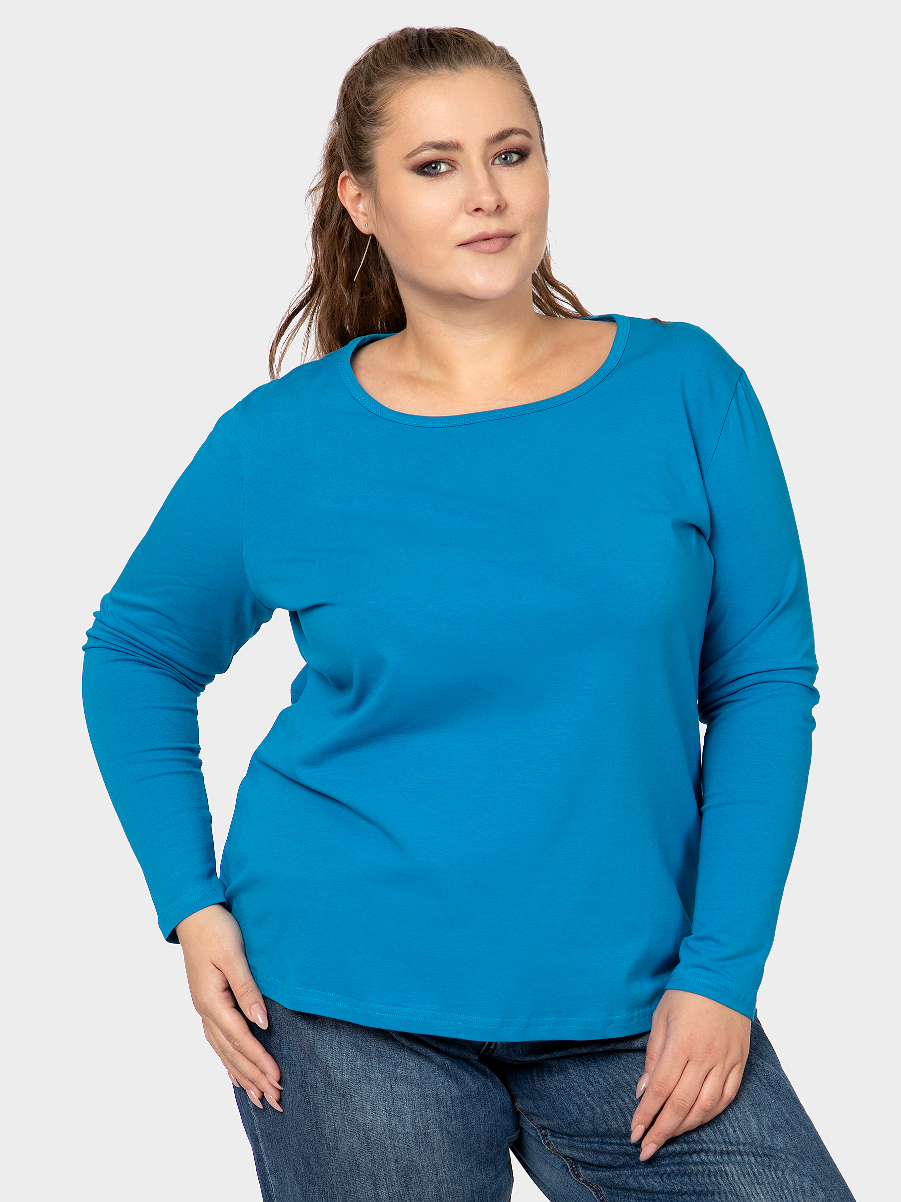 

Лонгслив женский MF 1-817 голубой 6XL, 1-817
