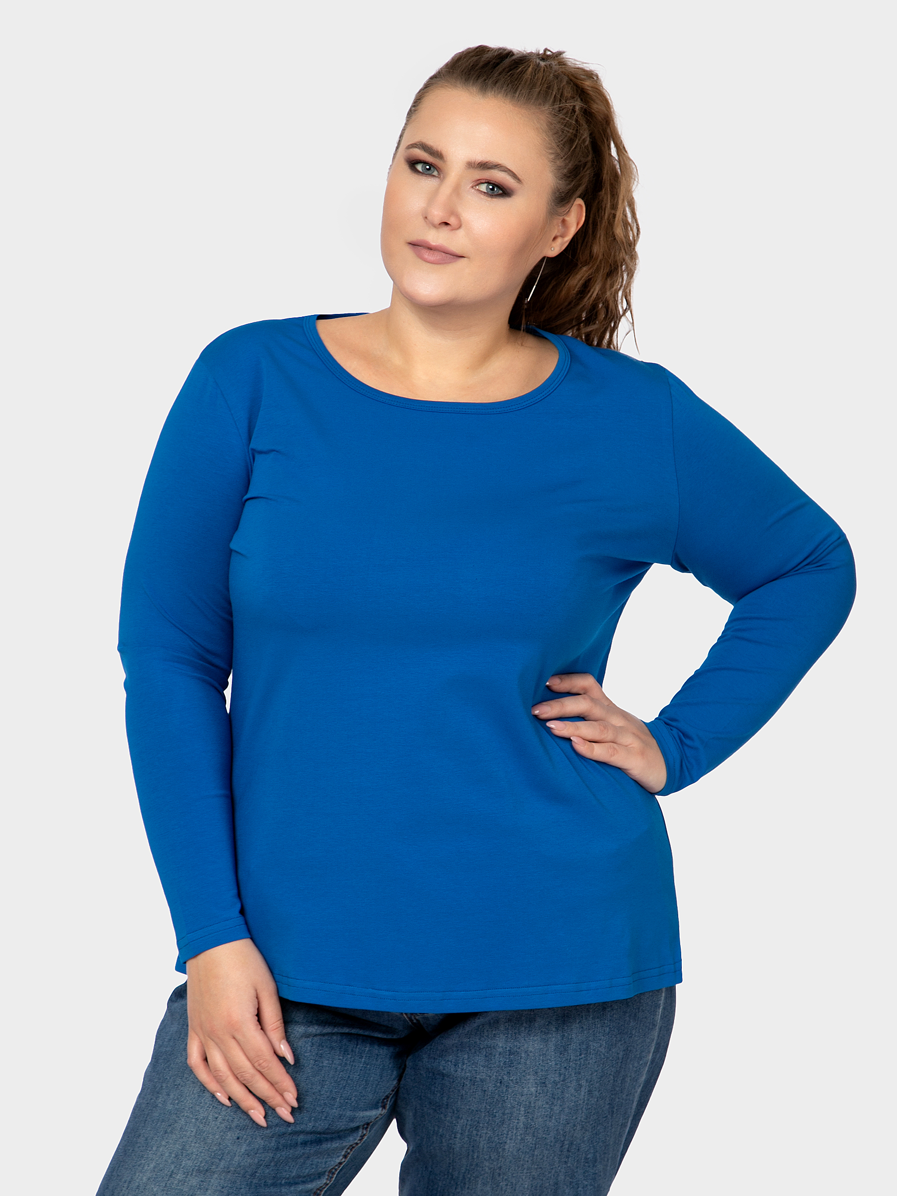 

Лонгслив женский MF 1-817 синий 6XL, 1-817