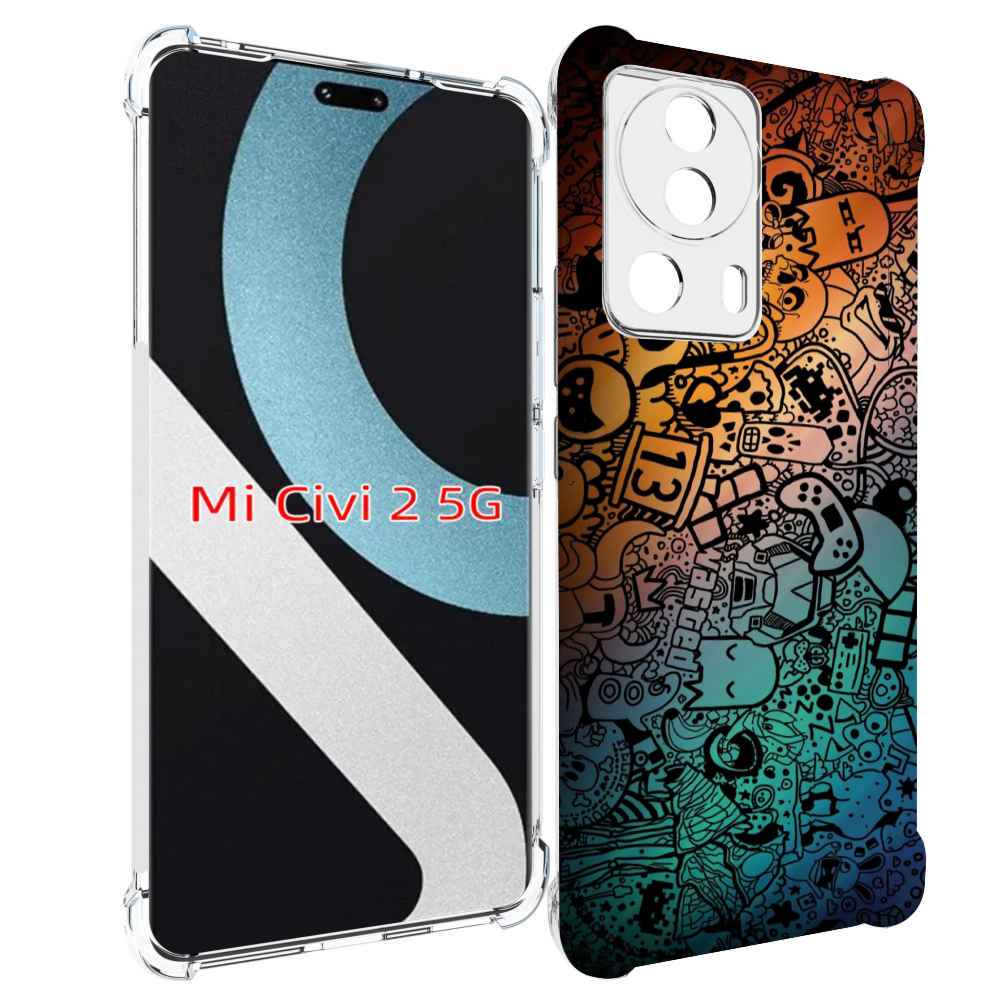 

Чехол MyPads стикеты в тени для Xiaomi Civi 2, Прозрачный, Tocco