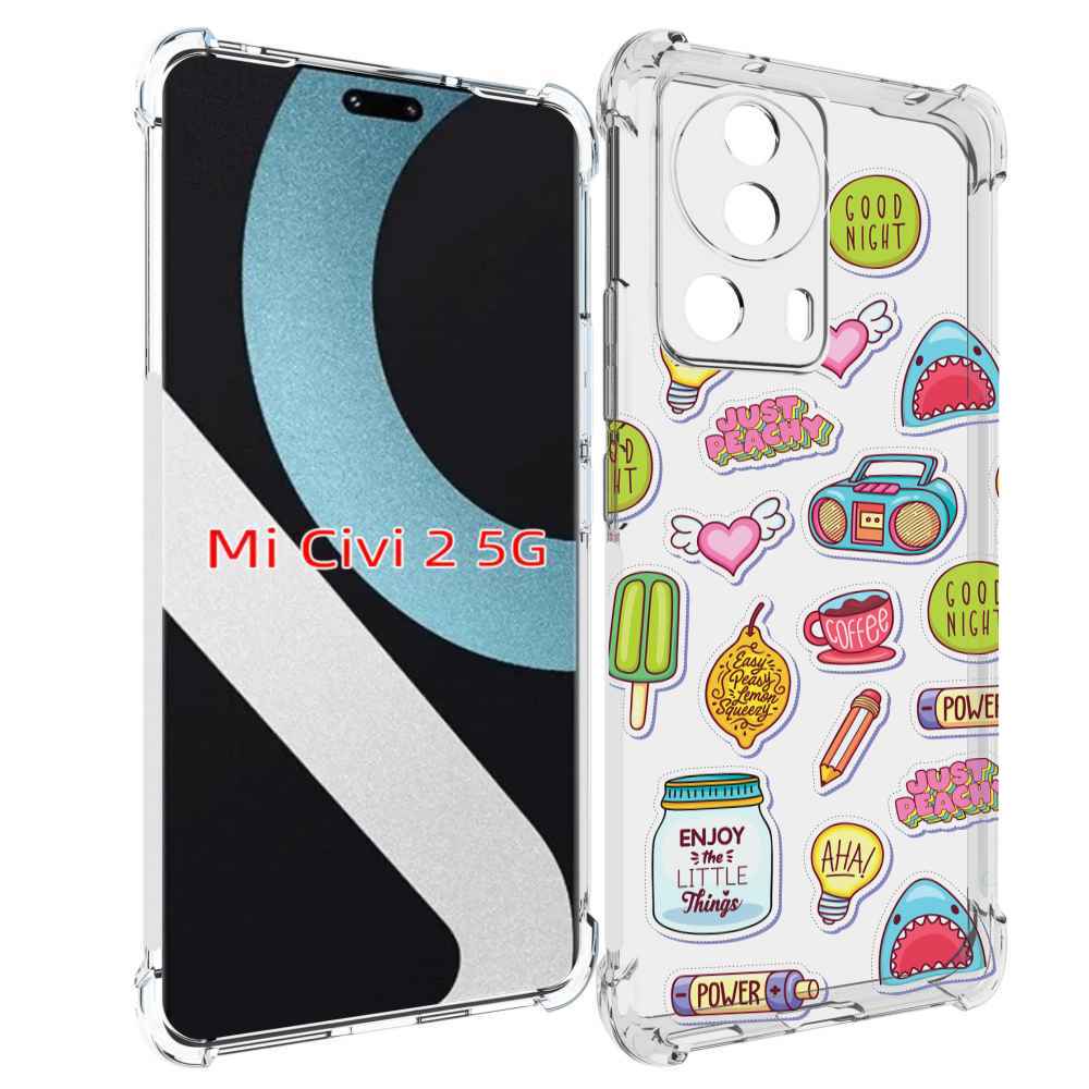 

Чехол MyPads стикер-пак для Xiaomi Civi 2, Прозрачный, Tocco