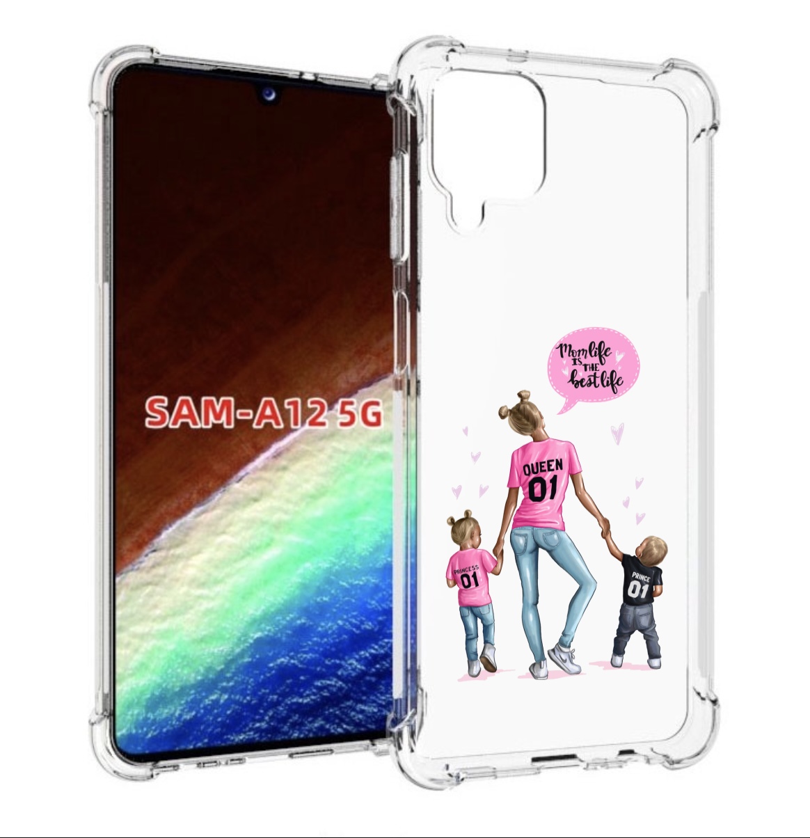 

Чехол MyPads Мама-королева женский для Samsung Galaxy A12 (SM-A125F) 2020/21, Прозрачный, Tocco
