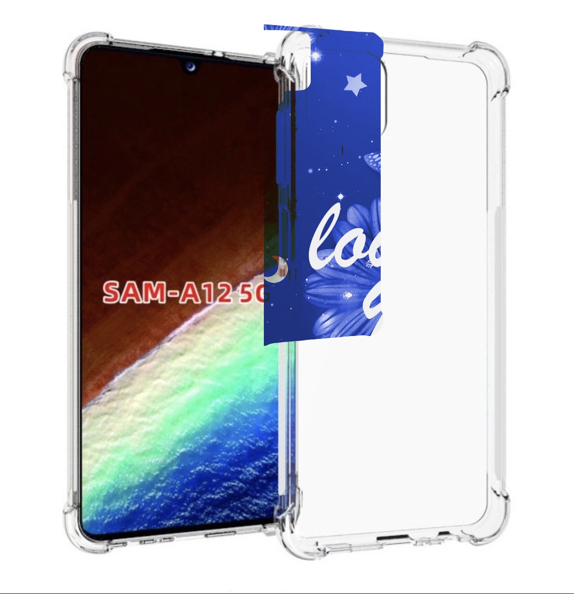 

Чехол MyPads Люблю-тебя-с-бабочками для Samsung Galaxy A12 (SM-A125F) 2020/21, Прозрачный, Tocco