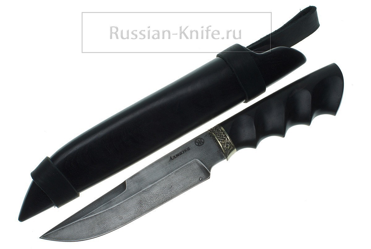 

Нож Медведь (сталь ХВ-5)-деревянные ножны, А.Жбанов
