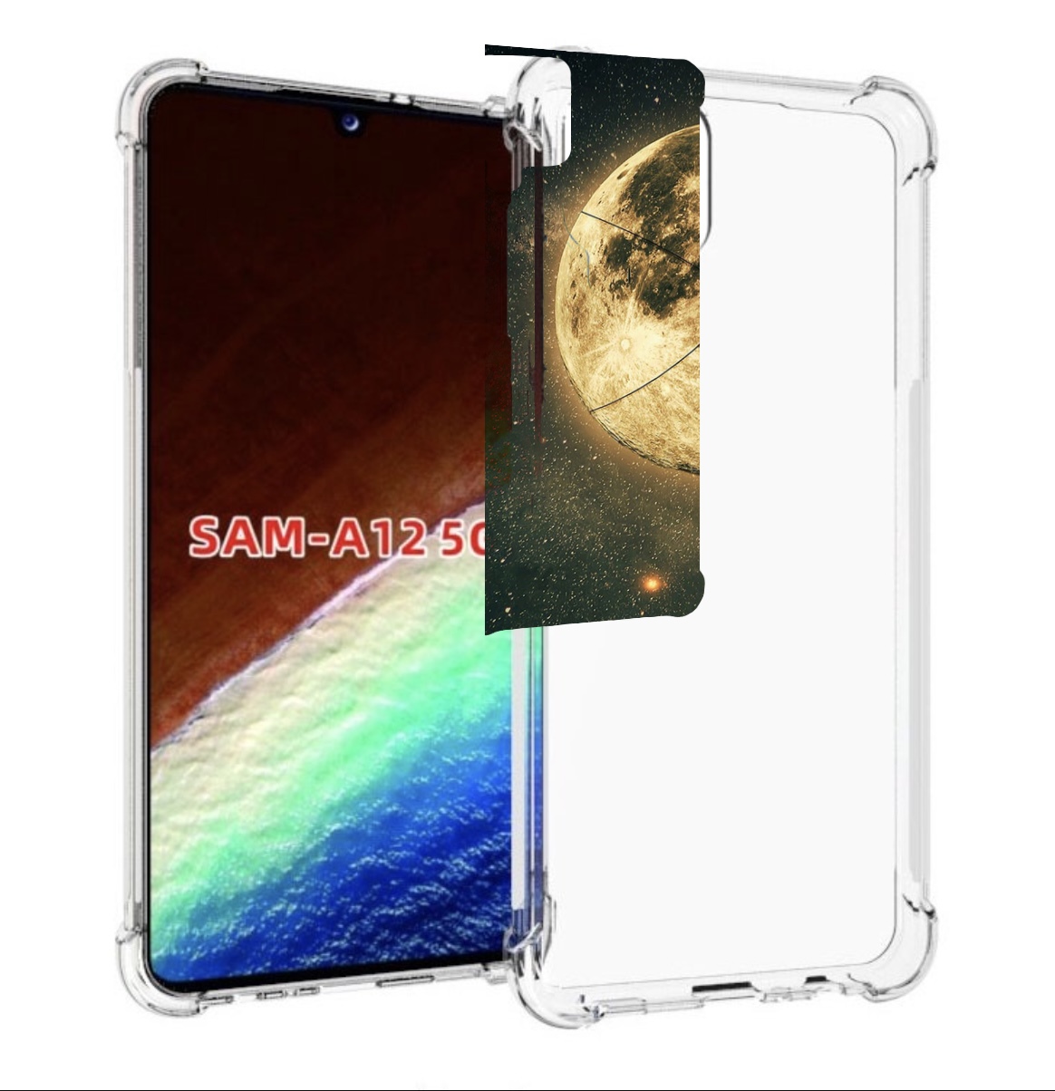 

Чехол MyPads Луна-светит для Samsung Galaxy A12 (SM-A125F) 2020/21/A12 Nacho SM-A127F, Прозрачный, Tocco