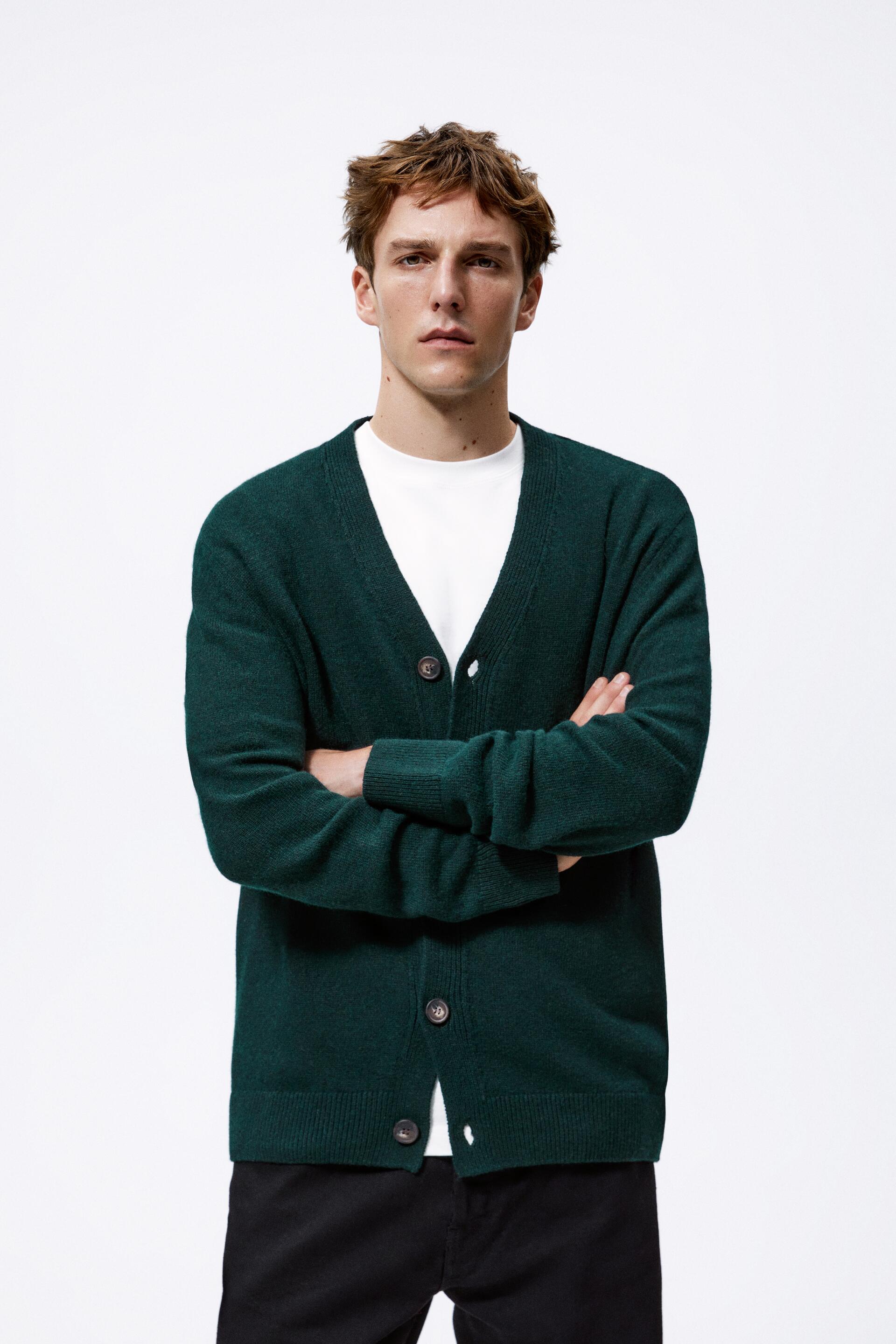 

Кардиган мужской ZARA 06771321 зеленый M (доставка из-за рубежа), 06771321