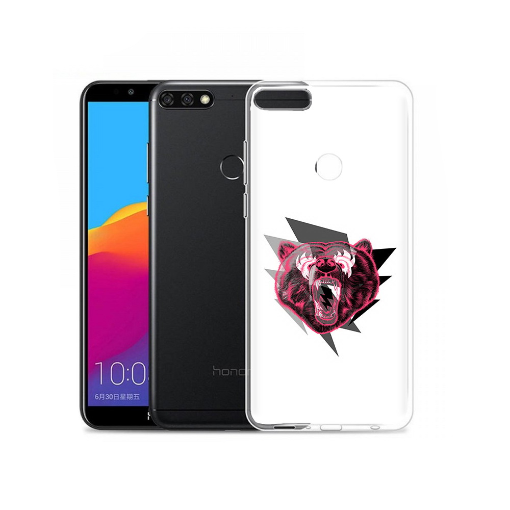

Чехол MyPads Tocco для Honor 7C Pro грозовой медведь (PT113786.47.301), Прозрачный, Tocco