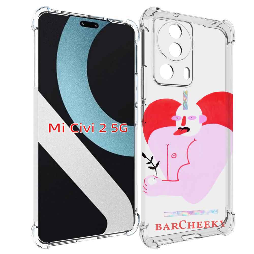 

Чехол MyPads силач в сердце женский для Xiaomi Civi 2, Прозрачный, Tocco