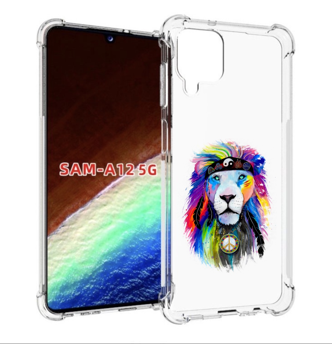 

Чехол MyPads Лев 3 для Samsung Galaxy A12 (SM-A125F) 2020/21/A12 Nacho SM-A127F, Прозрачный, Tocco