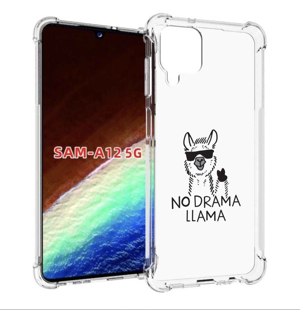 

Чехол MyPads Лама для Samsung Galaxy A12 (SM-A125F) 2020/21/A12 Nacho SM-A127F, Прозрачный, Tocco