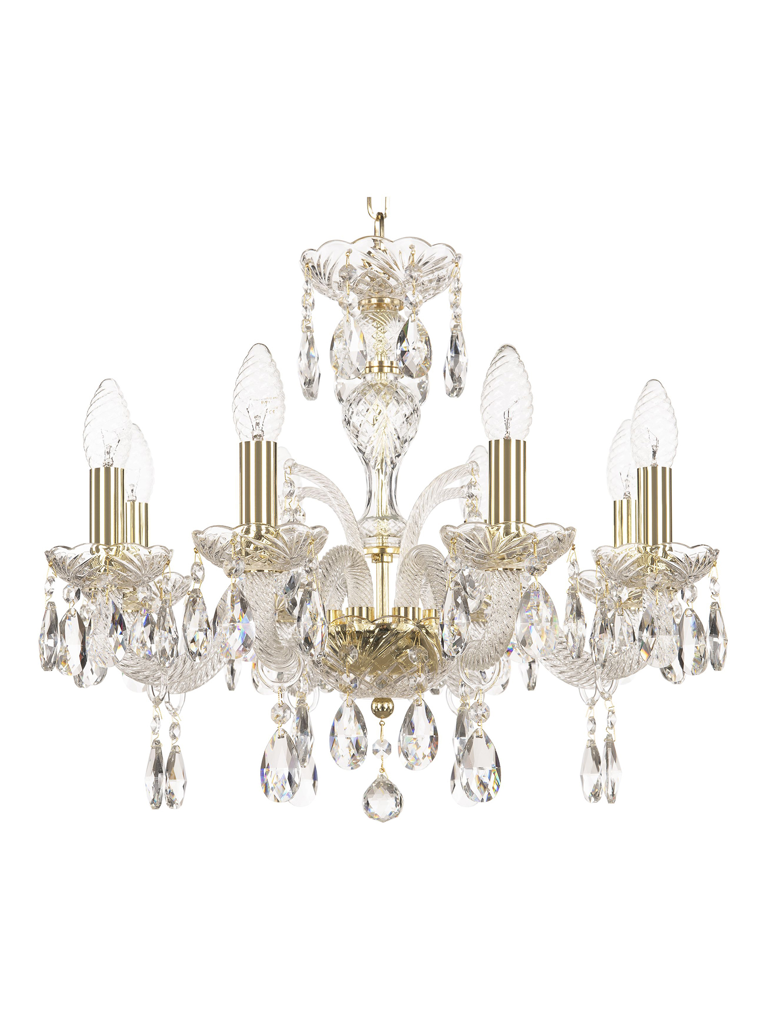 

Люстра подвесная хрустальная 118/8/165 G Bohemia Ivele Crystal, 118/8/165 G