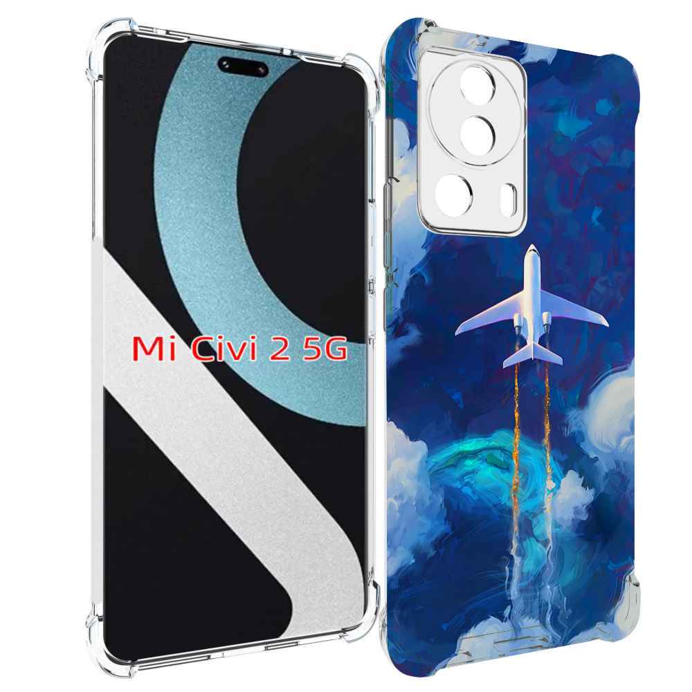 

Чехол MyPads самолет-в-небе-рисунок для Xiaomi Civi 2, Прозрачный, Tocco