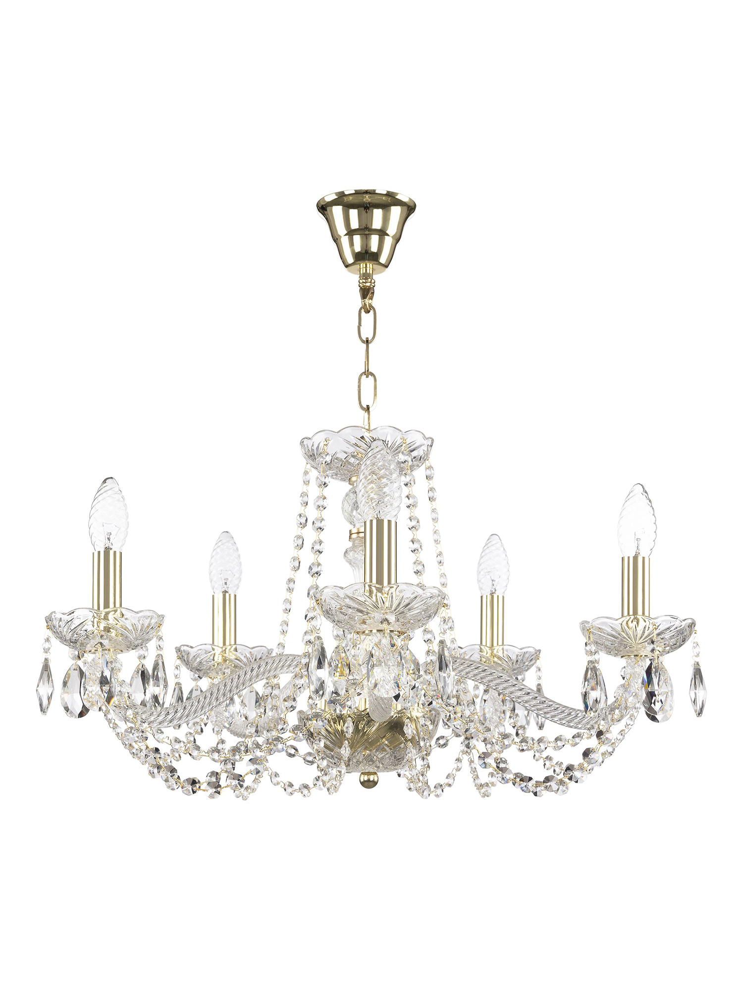 

Люстра подвесная хрустальная 119/5/200 G Bohemia Ivele Crystal, 119/5/200 G