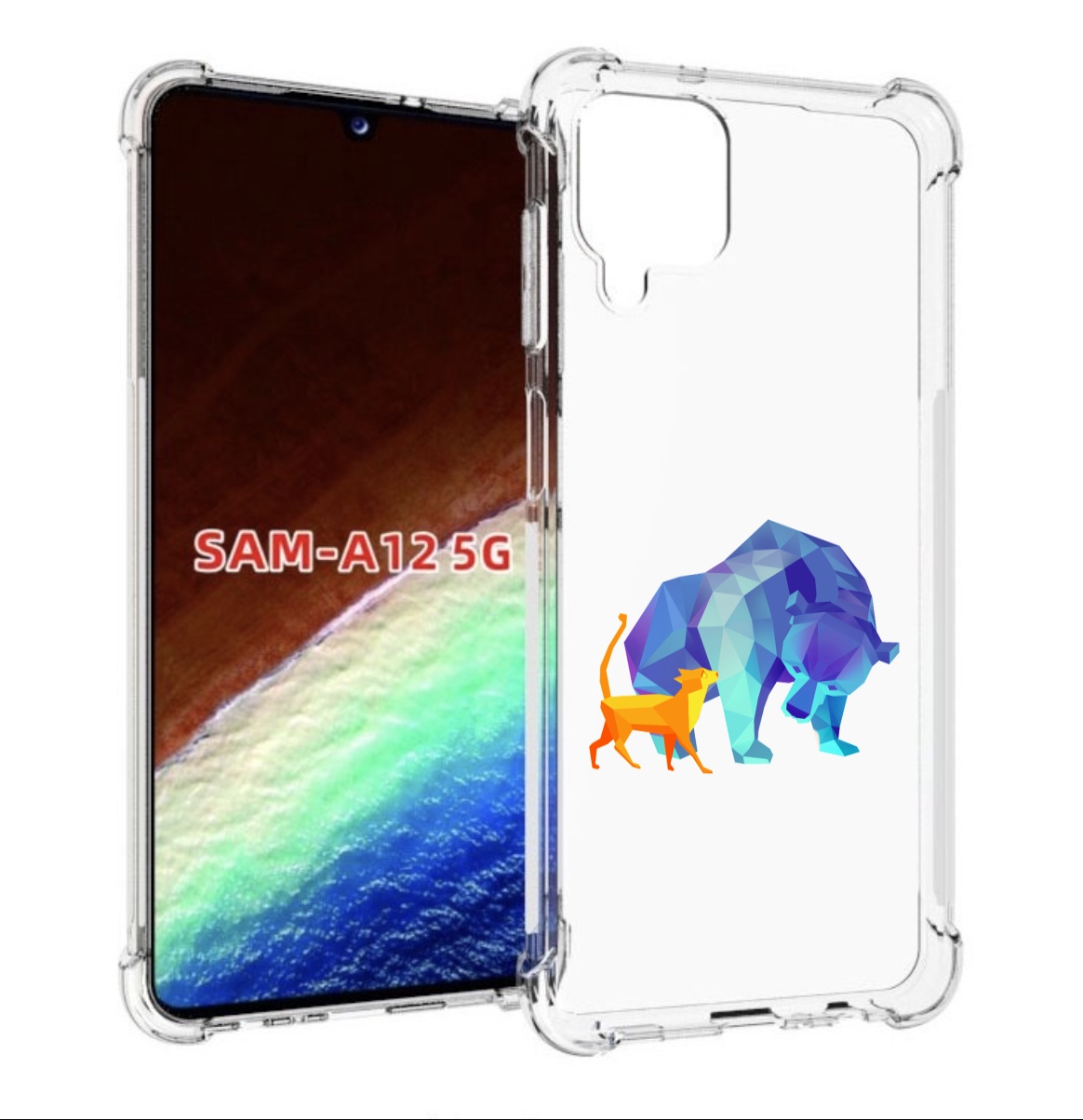 

Чехол MyPads Кот-и-медведь для Samsung Galaxy A12 (SM-A125F) 2020/21/A12 Nacho SM-A127F, Прозрачный, Tocco