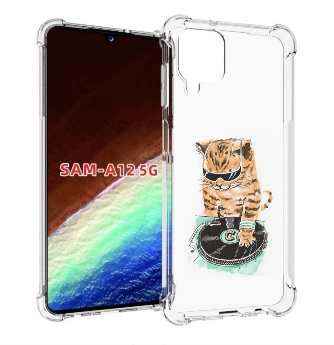 

Чехол MyPads Кот диджей для Samsung Galaxy A12 (SM-A125F) 2020/21/A12 Nacho SM-A127F, Прозрачный, Tocco