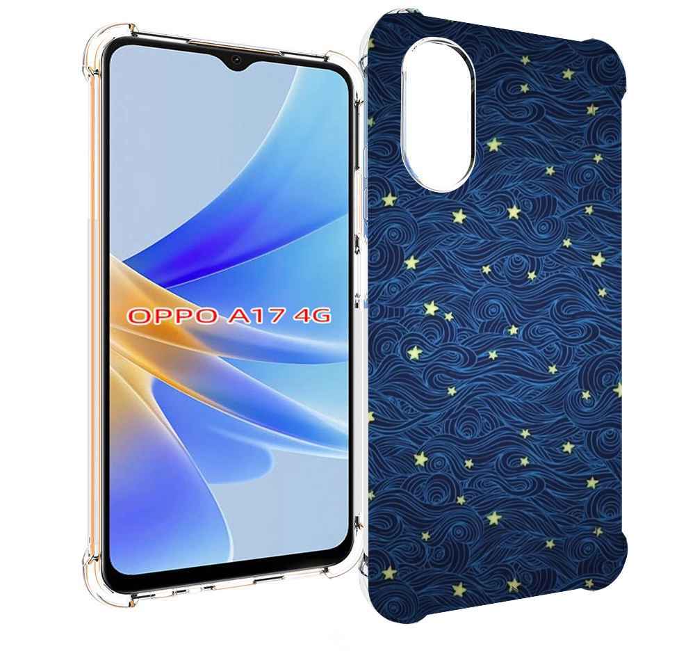 

Чехол MyPads волны с звездами акварель для OPPO A17, Прозрачный, Tocco