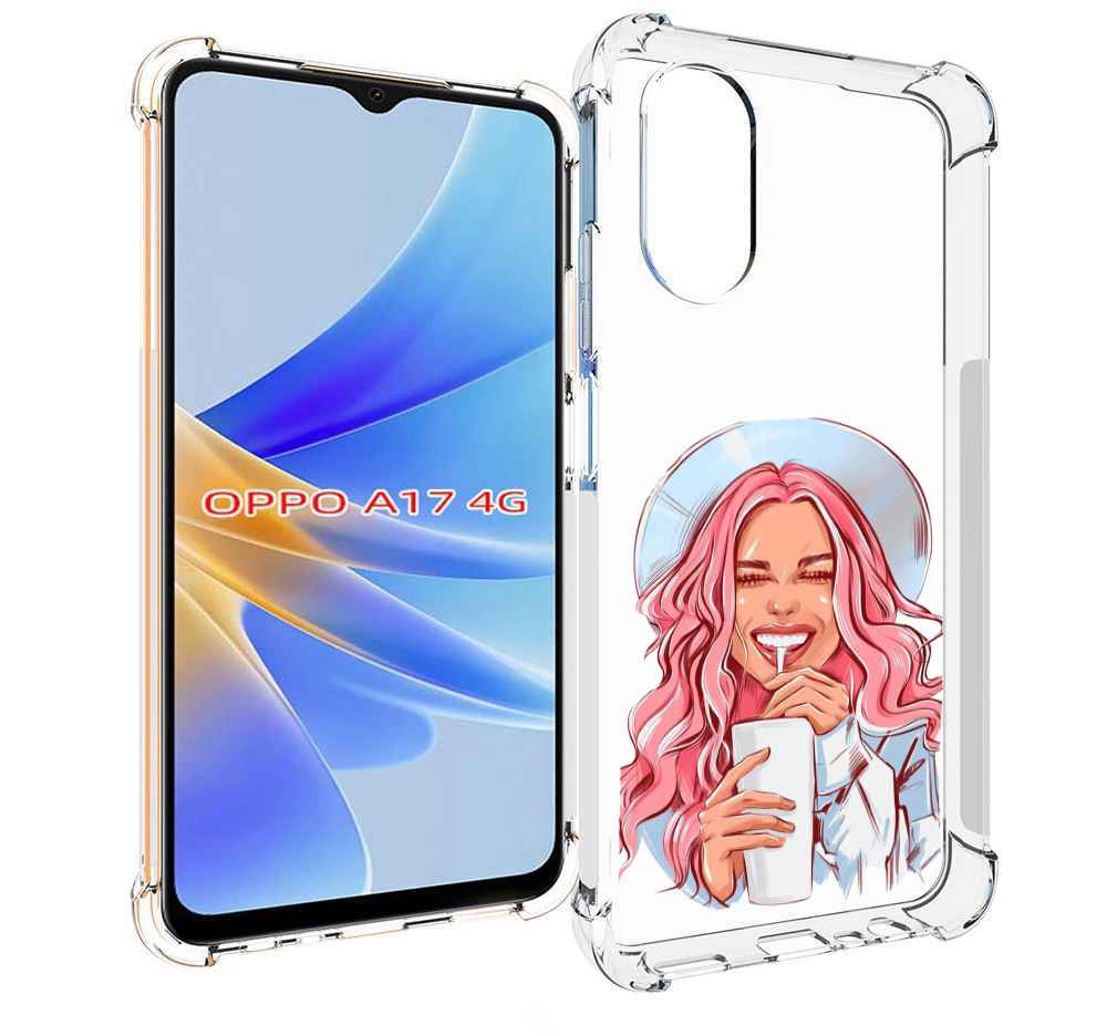 

Чехол MyPads веселая-девушка-модель женский для OPPO A17, Прозрачный, Tocco