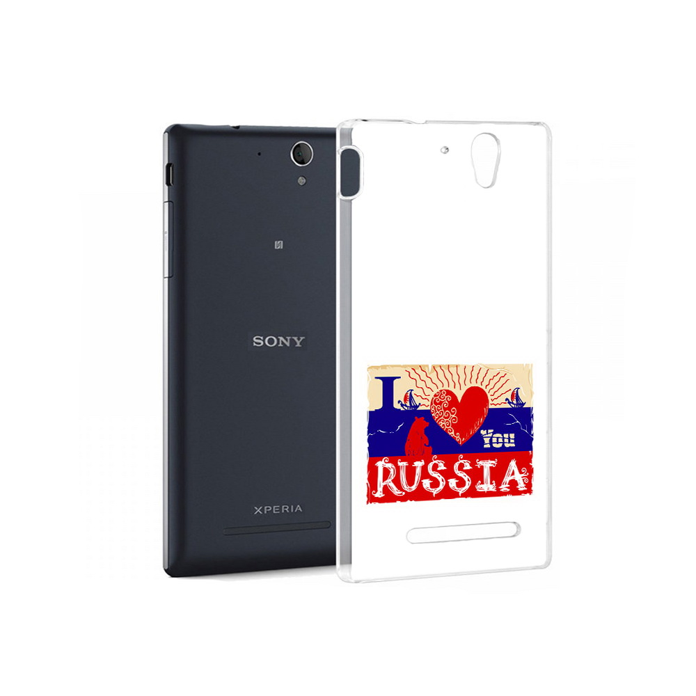 

Чехол MyPads Tocco для Sony Xperia C5 Ultra Люблю Россию (PT16261.253.112), Прозрачный, Tocco