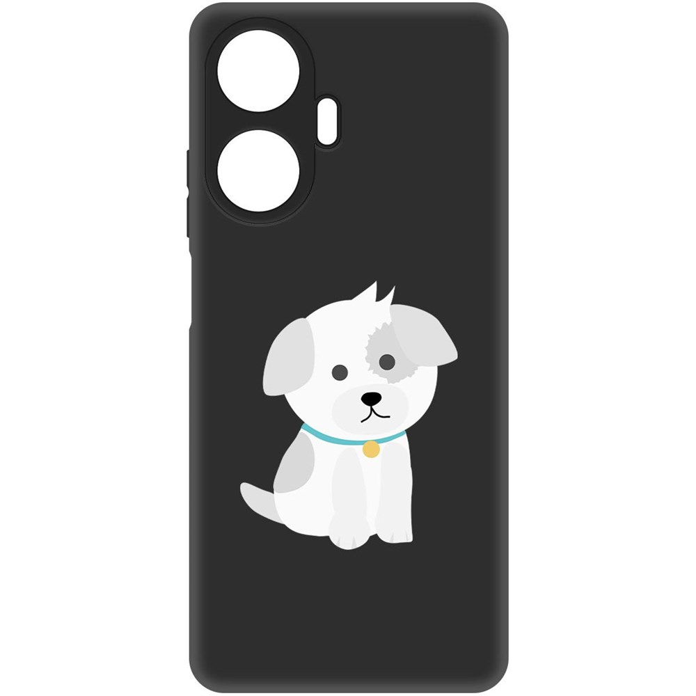 

Чехол-накладка Софт Белый щенок для Realme C55