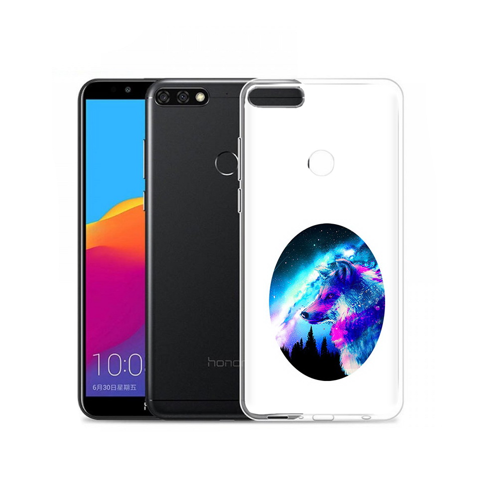 

Чехол MyPads Tocco для Honor 7C Pro голубой волк (PT113786.47.293), Прозрачный, Tocco