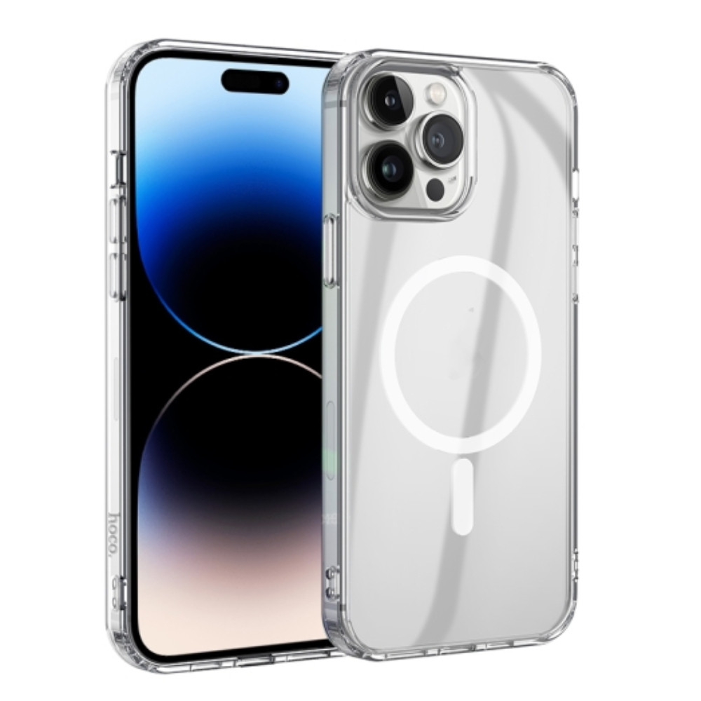 

Чехол Hoco Magnetic Series Airbag Anti-Fall Protective Shell Transparent для iPhone 15 Pro, Прозрачный, Magnetic Series Airbag Anti-Fall Protective Shell Transparent