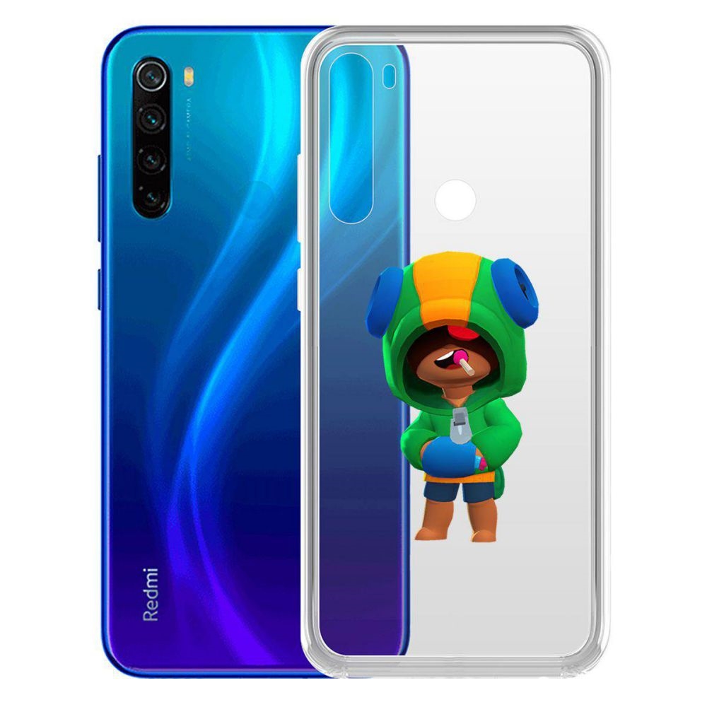 Чехол-накладка Brawl Stars-Леон для Xiaomi Redmi Note 8/Note 8 (2021)