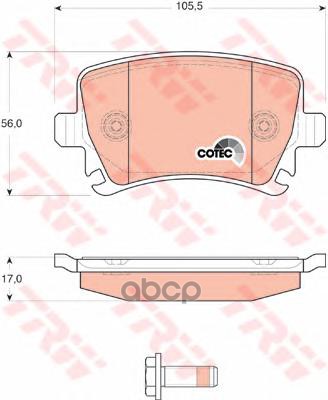 

Тормозные колодки TRW/Lucas задние для Audi A3 03-, A3 Sportback 04-, A4 00-04 GDB3247
