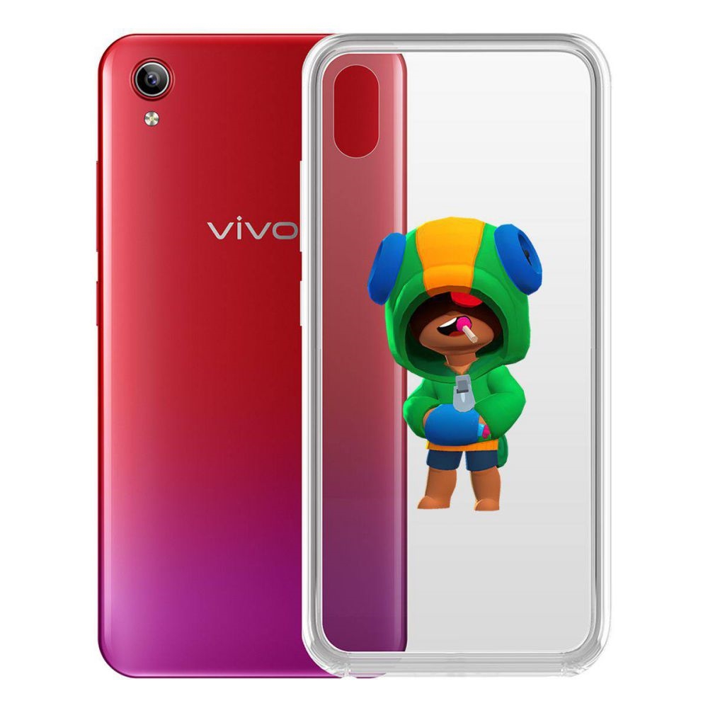 

Чехол-накладка Brawl Stars-Леон для Vivo Y91C, Прозрачный