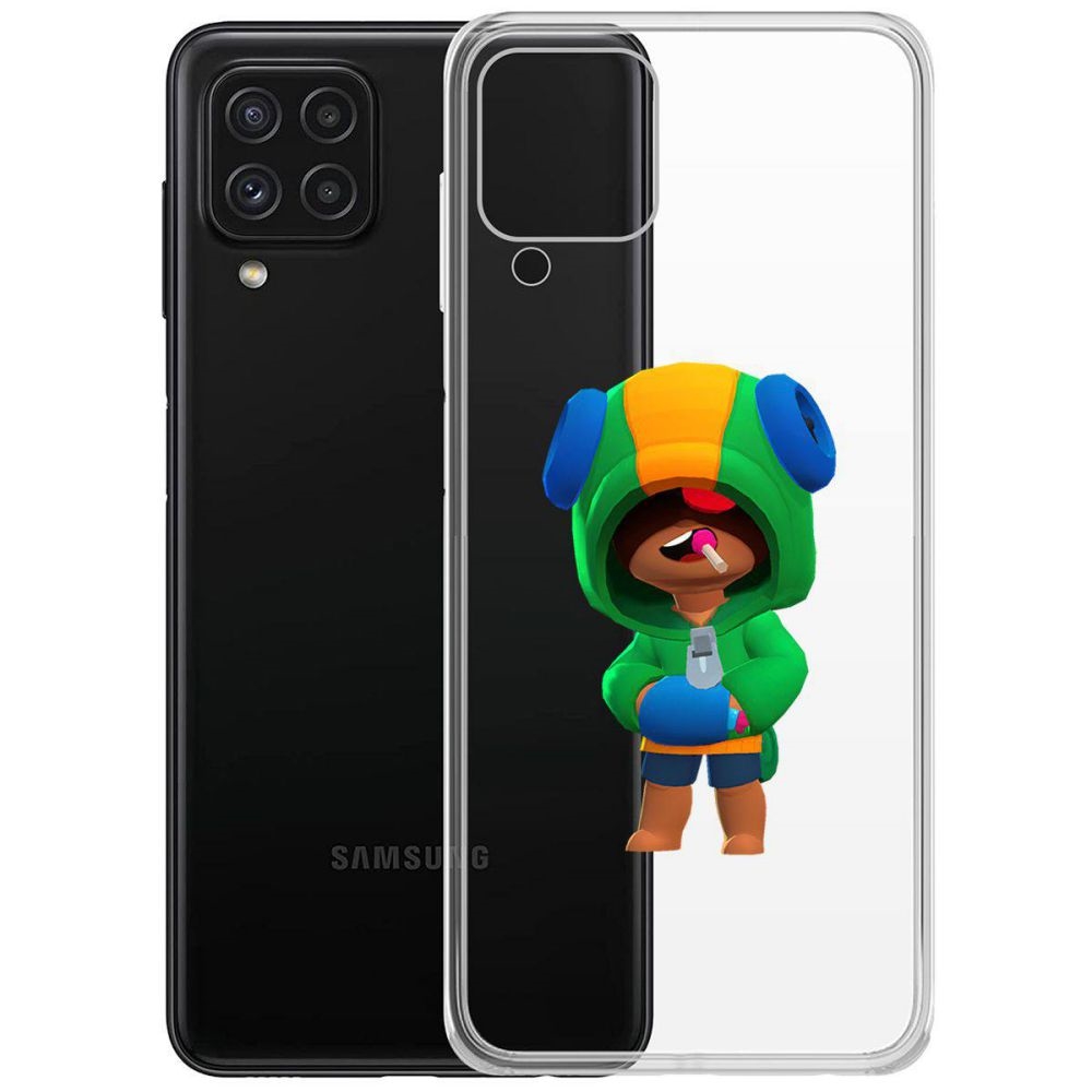

Чехол-накладка Brawl Stars-Леон для Samsung Galaxy A22/M22 (A225/M225), Прозрачный