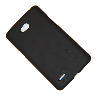 

Чехол для LG D380 (L80) задняя крышка пластик ребристый Nillkin <черный>