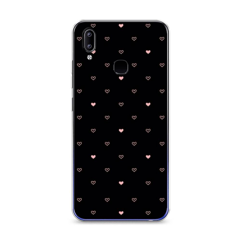 

Чехол Awog на Vivo Y93/Y93 lite "Черный фон и сердечки", Разноцветный, 262950-3