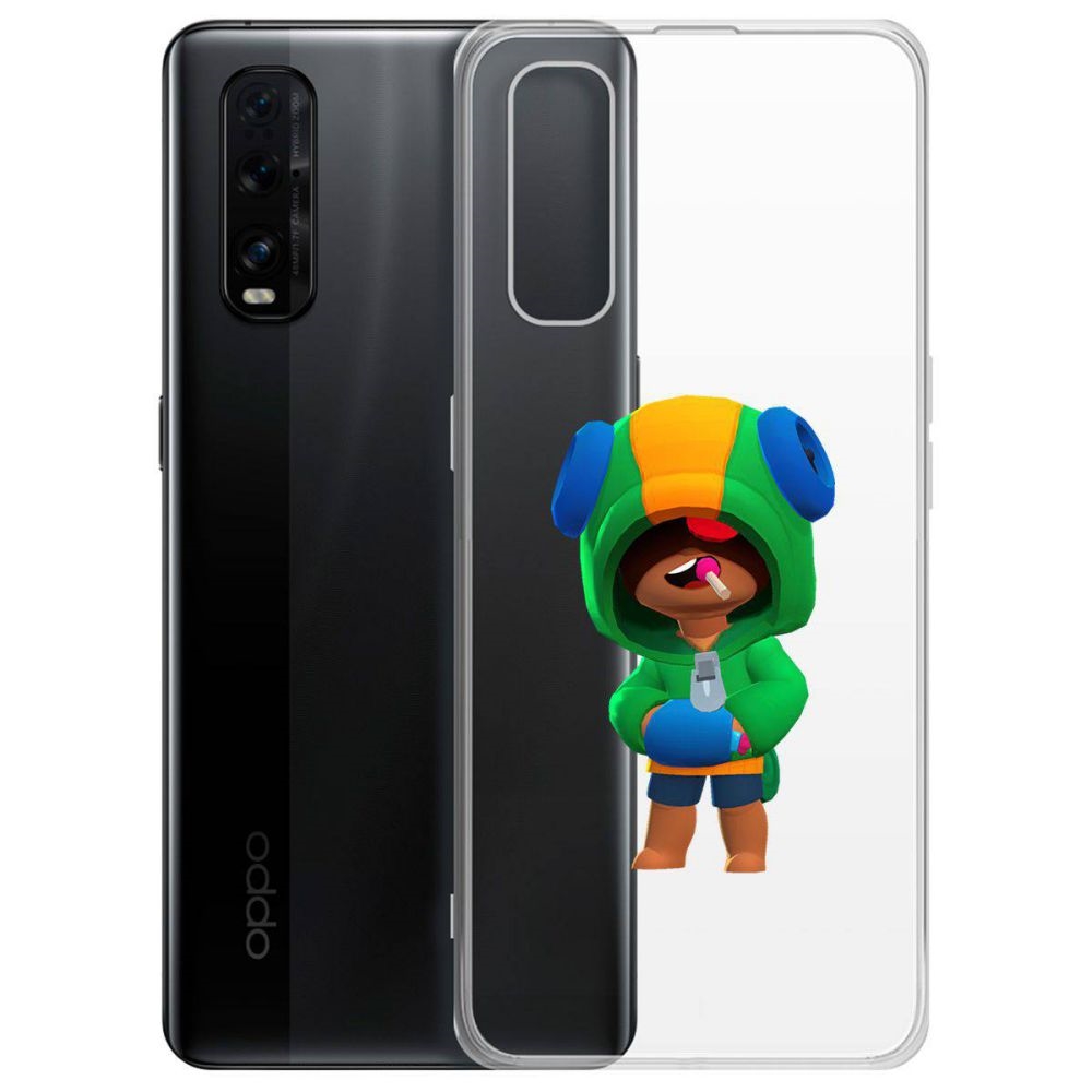 

Чехол-накладка Brawl Stars-Леон для OPPO Find X2, Прозрачный