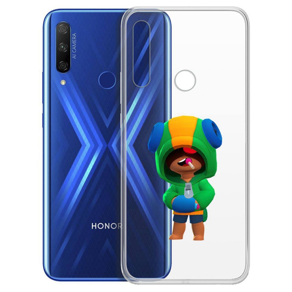 

Чехол-накладка Brawl Stars-Леон для Huawei P Smart Z/Honor 9x, Прозрачный